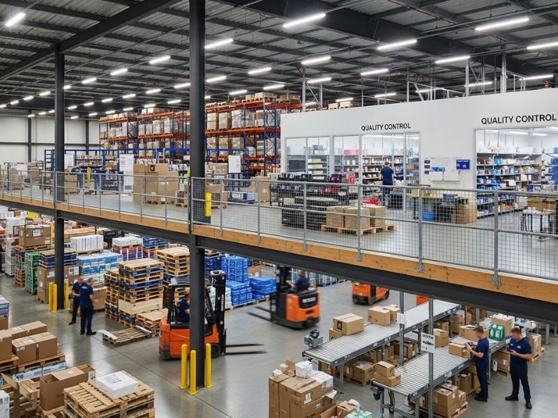 mezzanine floor for e-commerce