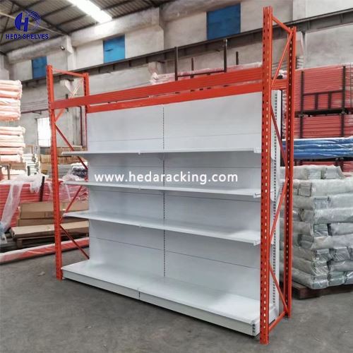 Hypermarket Metal Display Racks Combined Storage