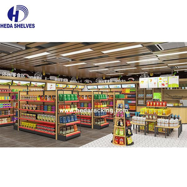 Diseño de estante de exhibición de supermercado